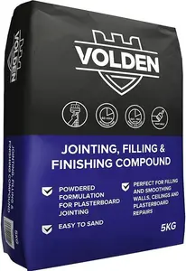 Volden Plasterboard Jointing, Filling & Finishing Compound 5Kg 4.2L Bag