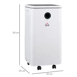 HOMCOM 10L/Day 2.5L WiFi Smart Dehumidifier, Portable Quiet Air Dehumidifier