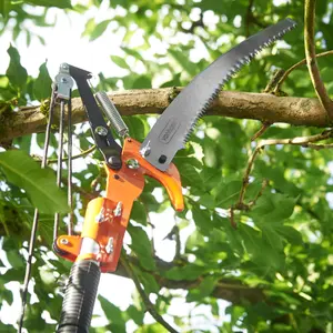 VonHaus Telescopic Tree Pruner & Lopper, Long Reach Cutter, Extendable Pole Saw for Branches, Lightweight