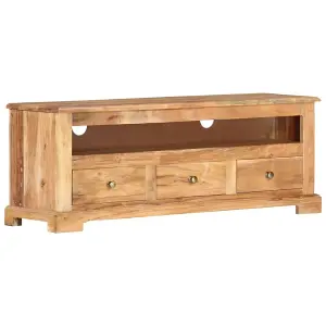 Berkfield TV Cabinet Solid Wood Acacia 110x30x40 cm Brown