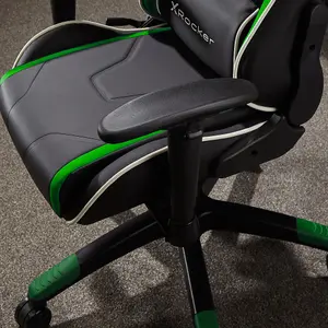 X-Rocker Agility Compact Gaming Chair Racing PC Reclining Adjustable PC Gaming Seat for Kids and Juniors - GREEN