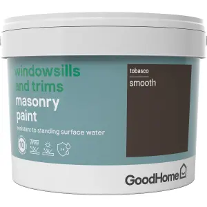 GoodHome Windowsills & trims Tobasco Smooth Matt Masonry paint, 2.5L