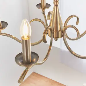 Kala Antique Brass Classic 5 Light Chandelier