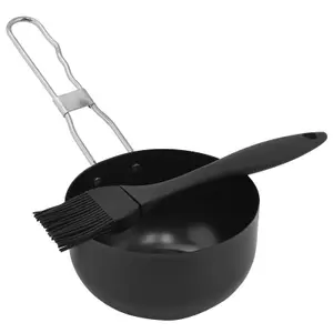 BBQ Saucepan Set with Silicone Brush - Black