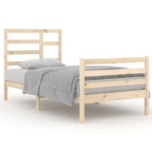 Berkfield Bed Frame Solid Wood 90x200 cm