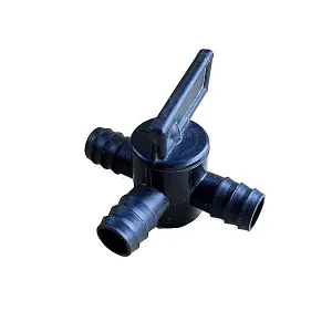 Pisces 25mm 3-way Flow tap fitting - Pond or Garden Hose