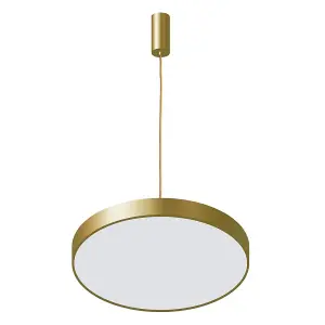 Luminosa Modern LED Hanging Pendant Golden, Warm White 3000K 1800lm