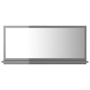 Dorlene Framed Wall Mounted Bathroom Mirror High Gloss Grey / 80 cm