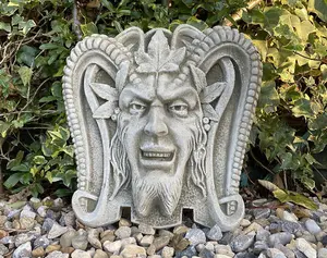 Devil Head Stone Wall Garden Plaque