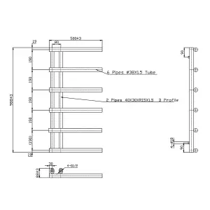 Right Radiators 988x500 mm Heated Towel Rail Oval Designer Ladder Warmer Radiator Anthracite