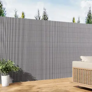 150cm W x 300cm L Sun-blocked Privacy Fence Screen Panels Light Grey