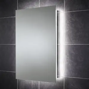 Sensio Avalon Rectangular Wall-mounted Bathroom Illuminated Mirror with Bluetooth speakers (H)70cm (W)50cm