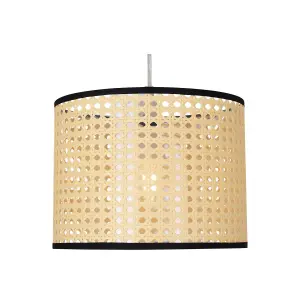 First Choice Lighting Woven 25cm Wicker Easy Fit Pendant Shade