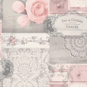 Crown Ophelia Decoupage Wallpaper Blush M1426