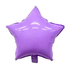 Realmax Macaron Star Foil Balloon (Pack of 10) Purple (One Size)