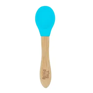 Tiny Dining - Children's Bamboo Silicone Tip Spoon - Blue