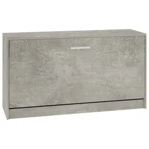 Berkfield Shoe Bench Concrete Grey 80x24x45 cm Engineered Wood