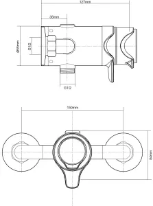 Triton Dene Dual Control Mixer Shower Concentric Thermostatic Exposed Chrome