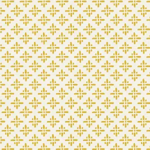 Joules Yellow Geometric Smooth Wallpaper Sample