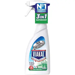 Viakal 3 in 1 Bathroom Limescale Remover Anti-Bacterial Spray 500ml (Pack of 12)