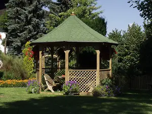 Chopin Large Gazebo with Trellis Panels - Pressure Treatet Timber - L354 x W354 x H333 cm