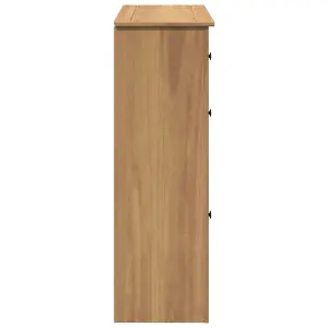 Berkfield Shoe Cabinet Panama 80x35x105 cm Solid Wood Pine