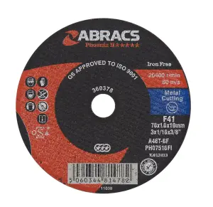 Abracs Phoenix 75X1.6Mm Extra Thin Cutting Disc 25Pc