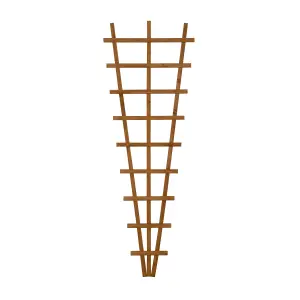 6ft Fan Pine Trellis panel (W)66cm x (H)183cm