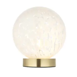 Harbour Studio Lucie Dome Round Satin Gold Table lamp