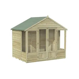 4Life 8x6 Pressure Treated Double Door Apex Summerhouse Yes