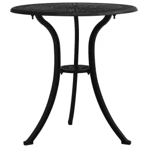 Berkfield Garden Table Black 62x62x65 cm Cast Aluminium