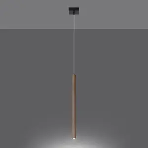 Pastelo Steel/Wood Wood 1 Lights Modern Pendant Ceiling Light