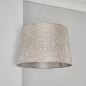 Inlight Ponte Light Grey Metallic effect Contemporary Light shade (D)30cm