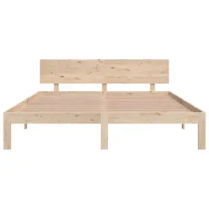 Berkfield Bed Frame Solid Wood Pine 160x200 cm