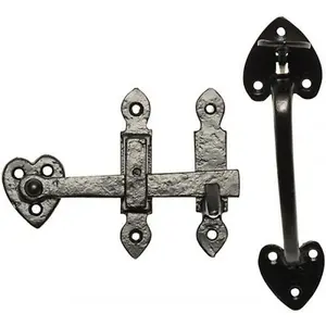 Kirkpatrick Suffolk Latch with Chain - Black (3619)