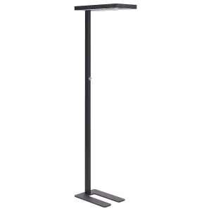 Metal LED Office Floor Lamp Black TAURUS