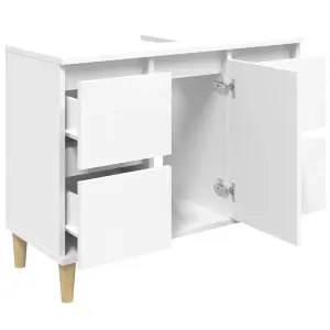 Berkfield Sink Cabinet White 80x33x60 cm Engineered Wood