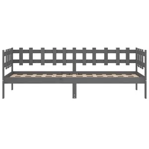 Berkfield Day Bed Grey 90x200 cm Solid Wood Pine