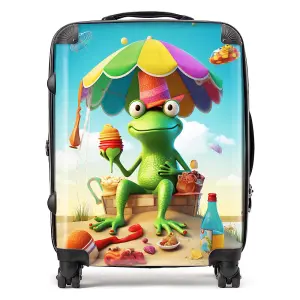 Frog On A Beach Holiday Suitcase - Large