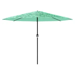 Berkfield Garden Parasol with Steel Pole Green 324x324x247 cm