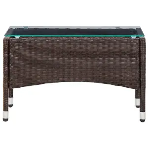 Berkfield Coffee Table Brown 60x40x36 cm Poly Rattan