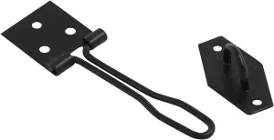 Hasp and Staple Wire 100mm x 25mm (4 x 1 Inch) Black, Pack of 100