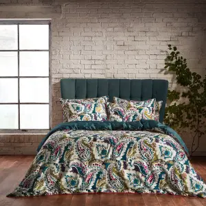 EW by Edinburgh Weavers Aretha Paisley Cotton Sateen Duvet Cover Set