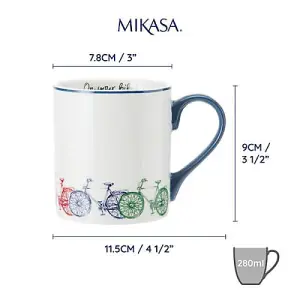 Mikasa Bike 280ml Straight-Sided Mug