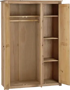 PANAMA NATURAL WAX PINE 3 DOOR WARDROBE