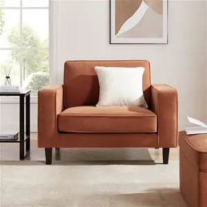 DUSK Soho Loveseat - Burnt Orange - Matte Velvet