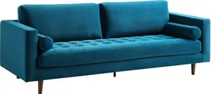 Henrietta Large 3-Seater Sofa, Teal Velvet - Daals - Sofas