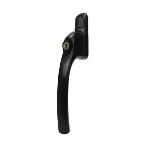 Alpine Inline PVC or Timber Espag Window Handle - Black (Non Handed)