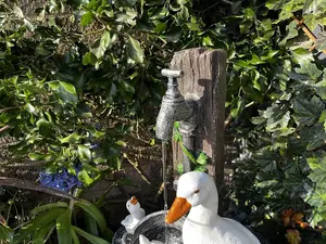 Duck Family Animal Fountain Mains Plugin Powered Water Feature