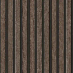 AS Creation Wooden Slats Panelling 3D Wood Panel Stripe Non Woven Wallpaper Dark Oak Black 39109-3